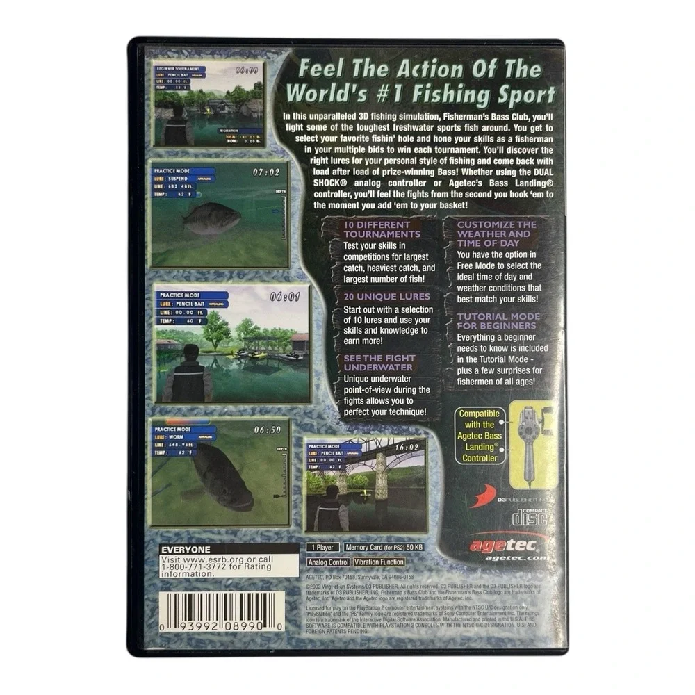 PlayStation 2 PS2 Hunting Fishing Fishermans Bass Cabelas Trophy Bucks Lot 2 CIB